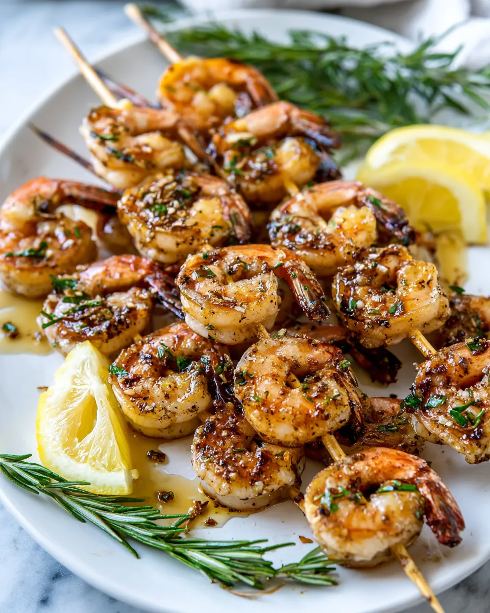 Flavorful Grilled Rosemary Shrimp Skewers