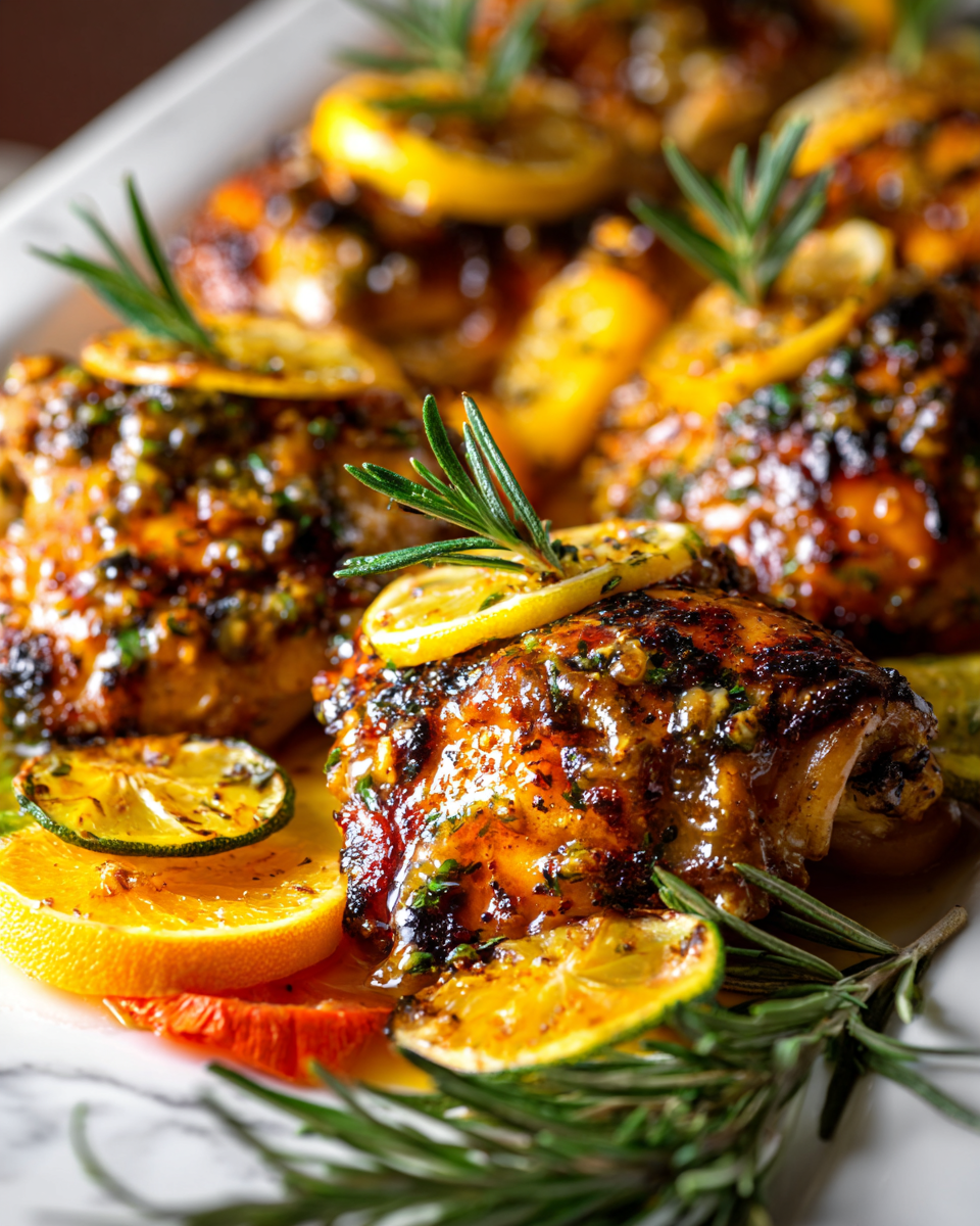 Grilled Citrus Chicken, marinated chicken breast with vibrant citrus flavors for holiday gatherings, juicy and flavorful
