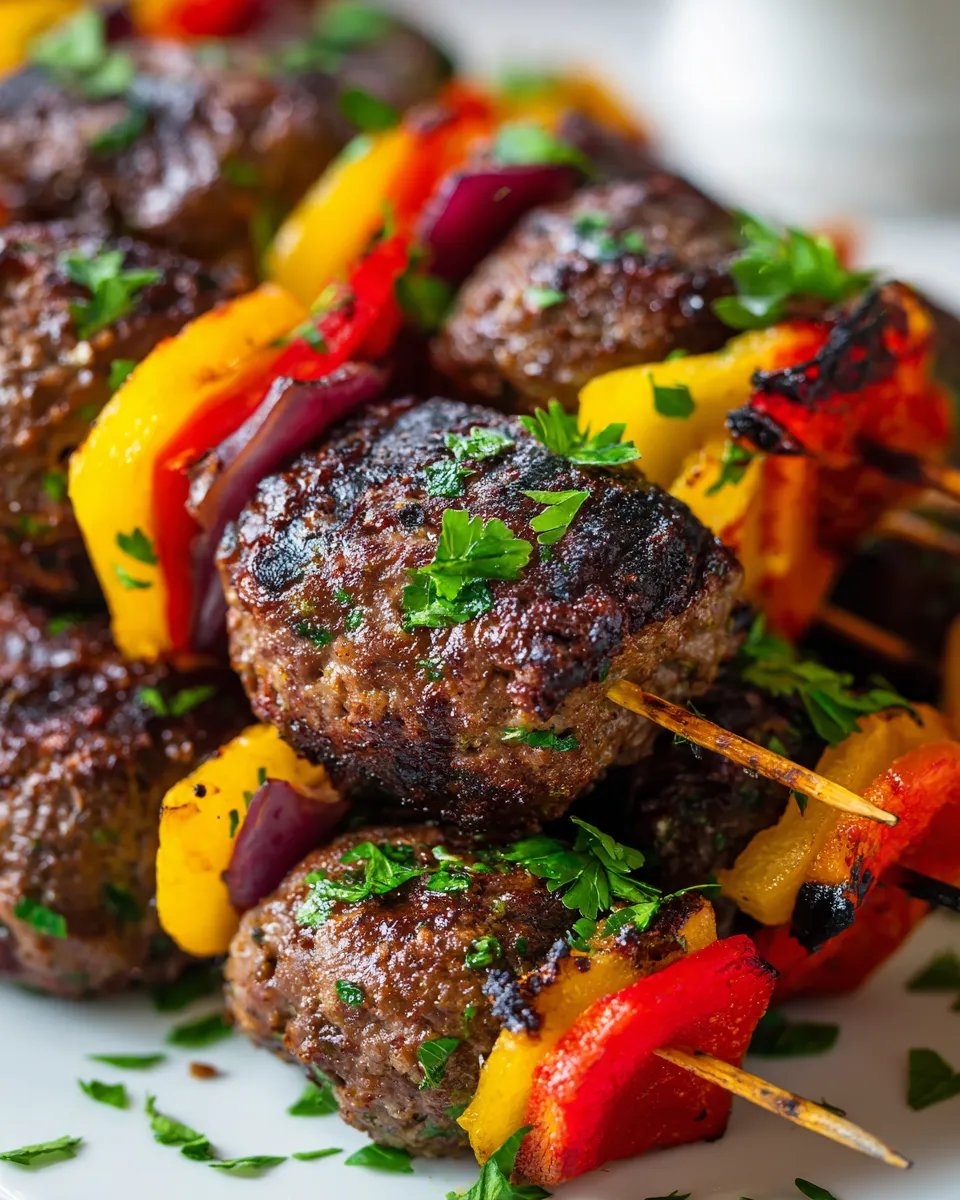 Flavorful Ground Beef Kabobs Recipe