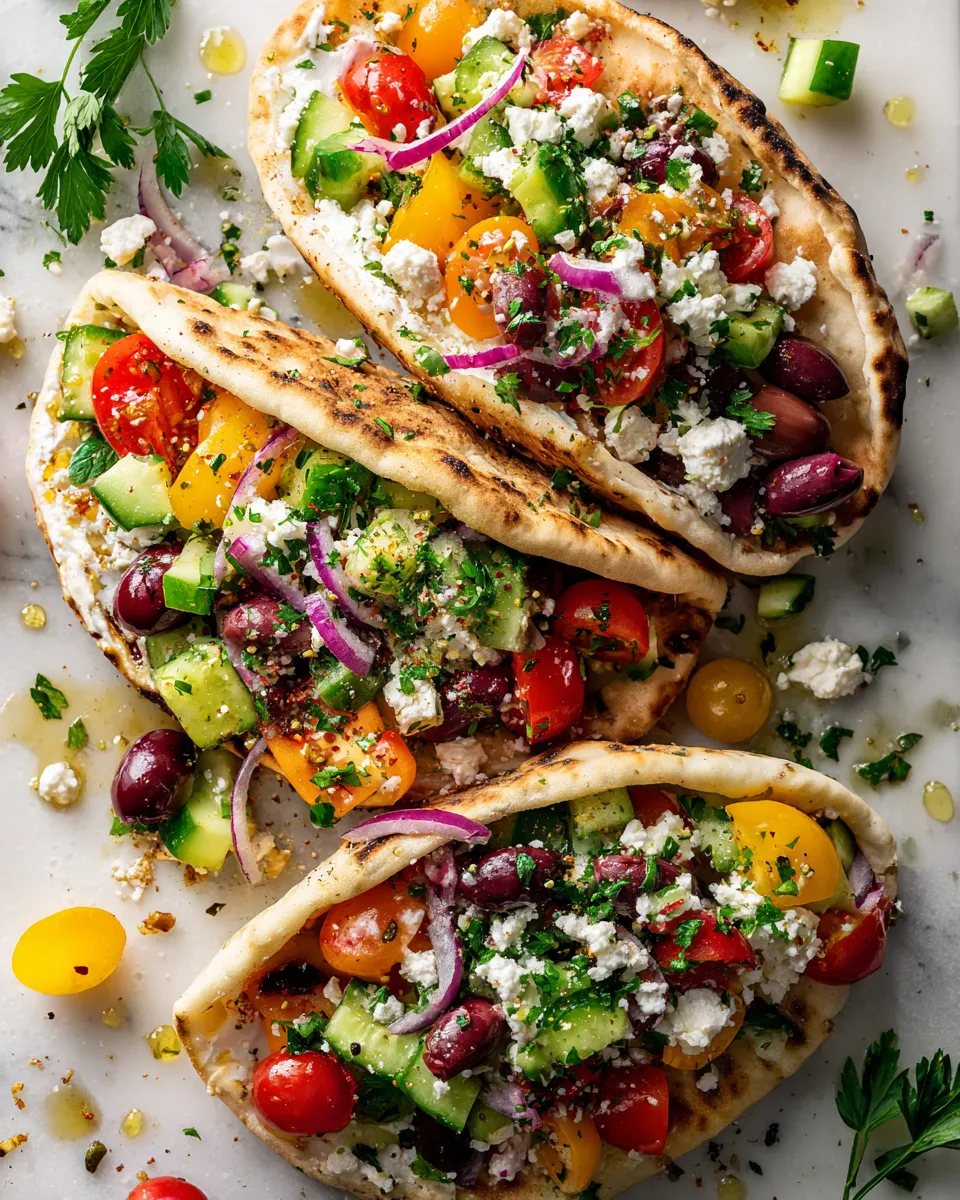 Refreshing Greek Salad Pita Pockets
