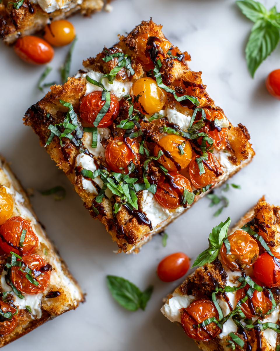 Chicken Bruschetta Bake with stuffing, a flavorful and festive dish for family gatherings.