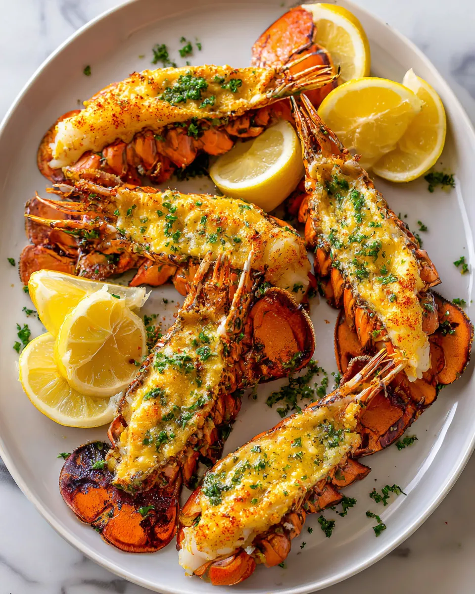 Grilled Lobster Tails with Garlic Butter