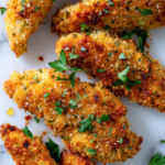 Crispy Baked Chicken Tenders for Fall Gatherings Crispy baked chicken tenders marinated in buttermilk with crunchy Panko coating, perfect for any occasion.