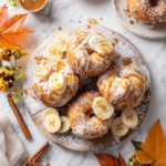 Banana Pudding Donuts with warm, cozy flavors perfect for fall gatherings and celebrations