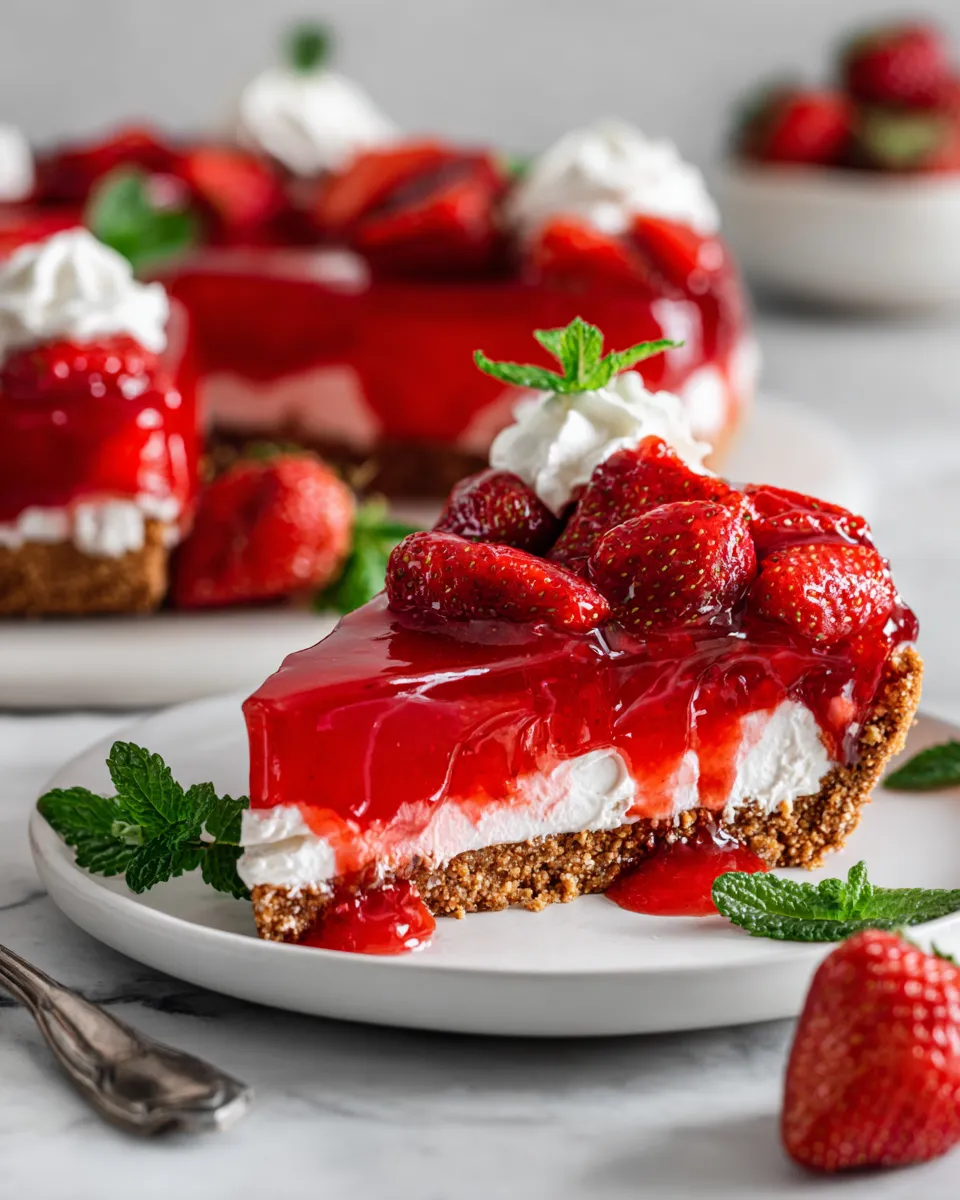 Delightful No-Bake Strawberry Jello Pie