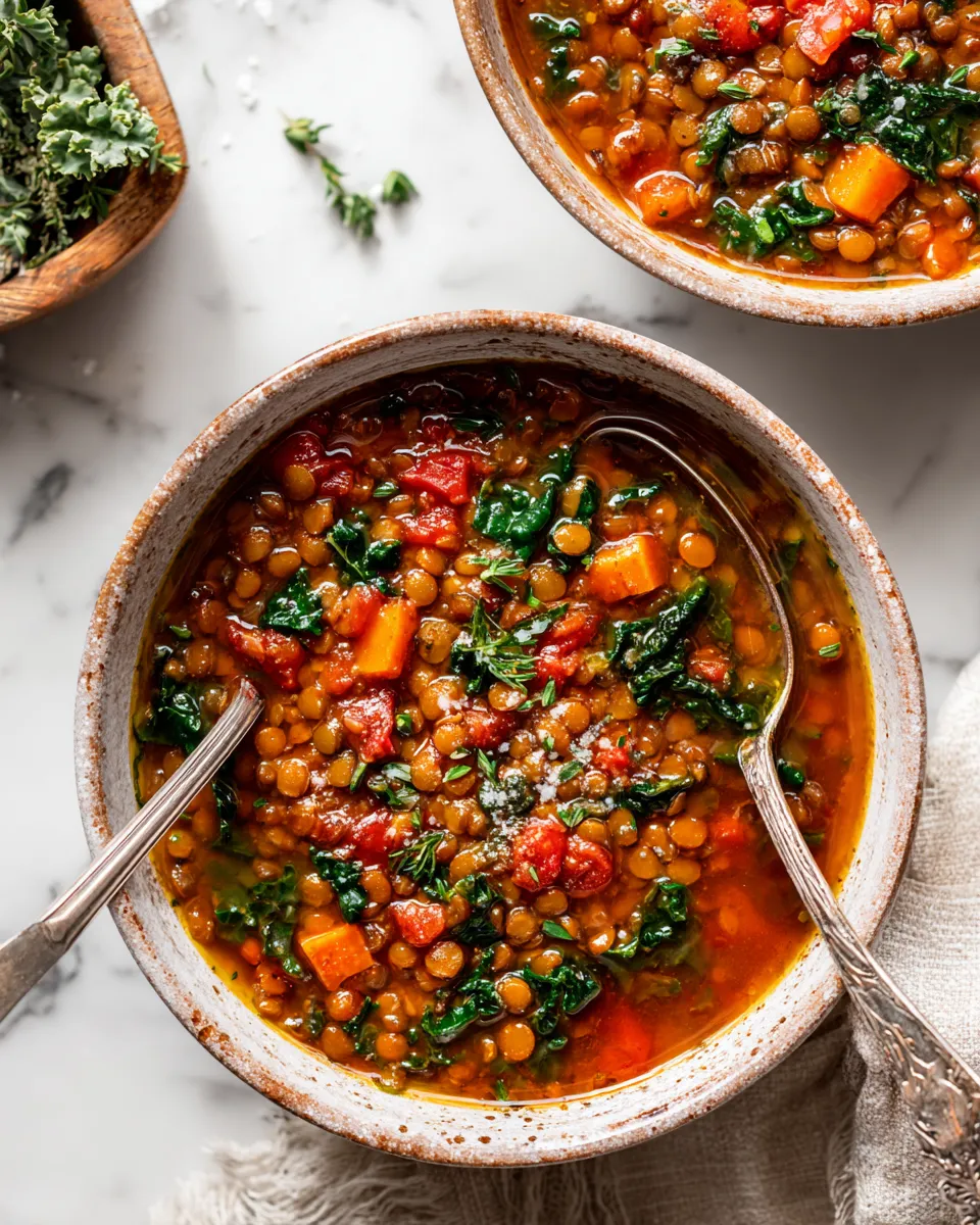 Hearty Detox Crockpot Lentil Soup