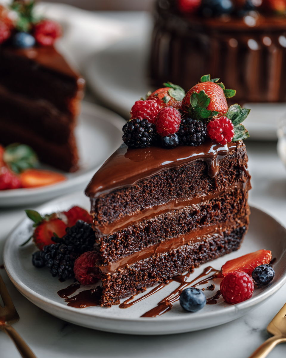 Moist chocolate cake perfect for holiday gatherings, easy to make, festive dessert, ideal for celebrations, homemade goodness