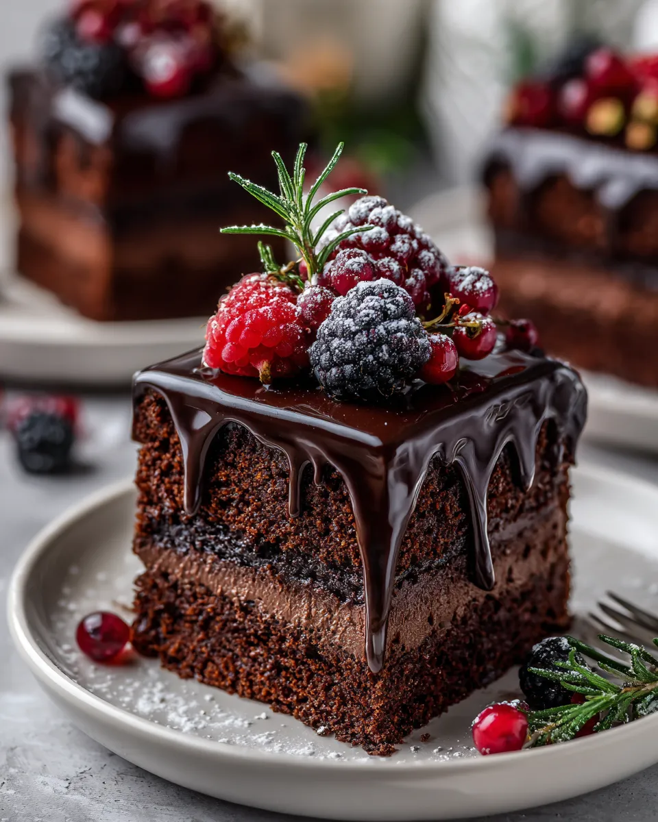 Decadent Chocolate Cake for Holiday Gatherings Moist chocolate cake perfect for holiday gatherings, easy to make, festive dessert, ideal for celebrations, homemade goodness